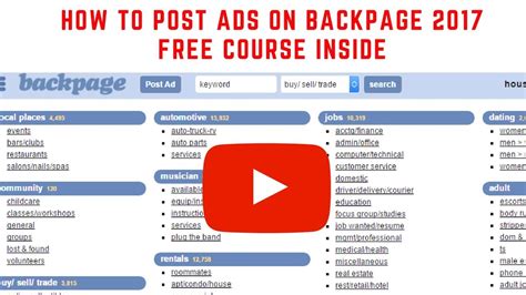 You might run into scammers. . Backpage videos